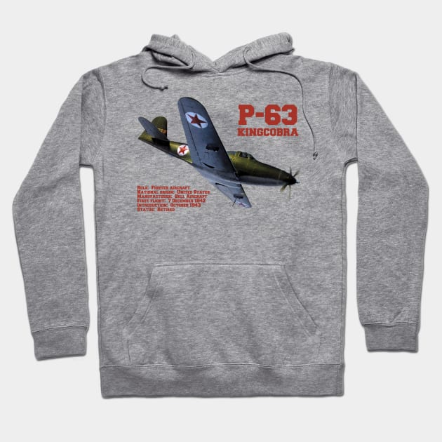 Bell P-63 Kingcobra | WW2 Plane Hoodie by Distant War